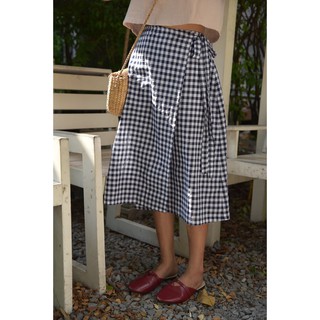 Ribbon Long Skirt Stripe