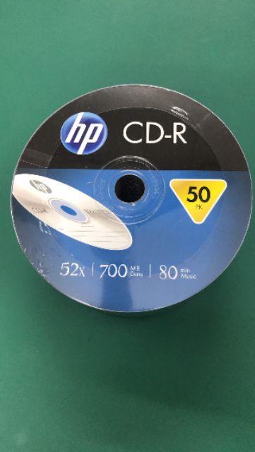 CD-R Recordable ยี่ห้อ HP 5แผ่น, 10แผ่น, 20แผ่น