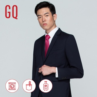 GQ Essential Suit สูททำงานผ้าเย็นเนื้อละเอียด ทรงสลิม รุ่น Cool Wool Blend สีกรมท่า