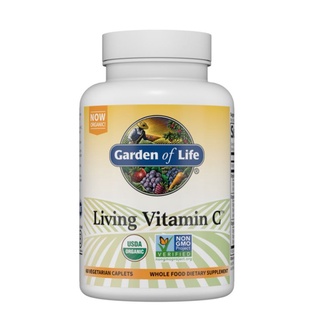 Garden Of Life Living Organic Vitamin C 60 Vegetarian Caplets รับประกันของแท้ล้าน%