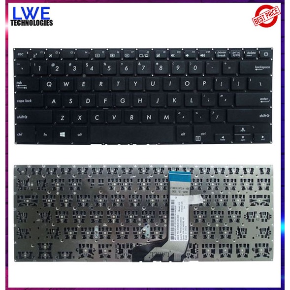 Asus X411 A411U เปลี่ยนแป้นพิมพ์แล็ปท็อป US สีดํา