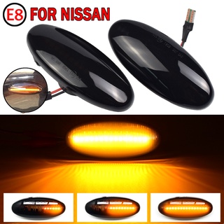 2PCS LED Dynamic Side Marker Turn Signal Lights For Nissan Leaf Note  NV200 NP300 Cube  Micra Dualis March X-Trail Tiida