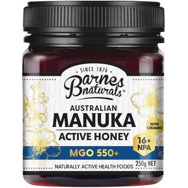 PRE-ORDER Barnes Naturals Australian Manuka Honey MGO 550+, NPA16+, 250 &amp; 500 G.