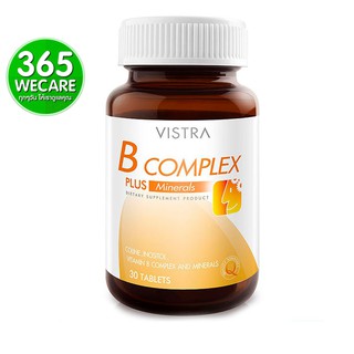 VISTRA B-Complex plus mineral 30Cabs วิสทร้า บี คอมเพล็กซ์ วิตามินรวม ช่วยบรรเทาอาการเหน็บชา 365wecar