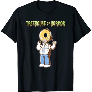 เสื้อผ้าผชเดอะซิมป์สันส์ The Simpsons Treehouse Of Horror Homer Donut Head Halloween T-Shirt T-ShirtS-5XL