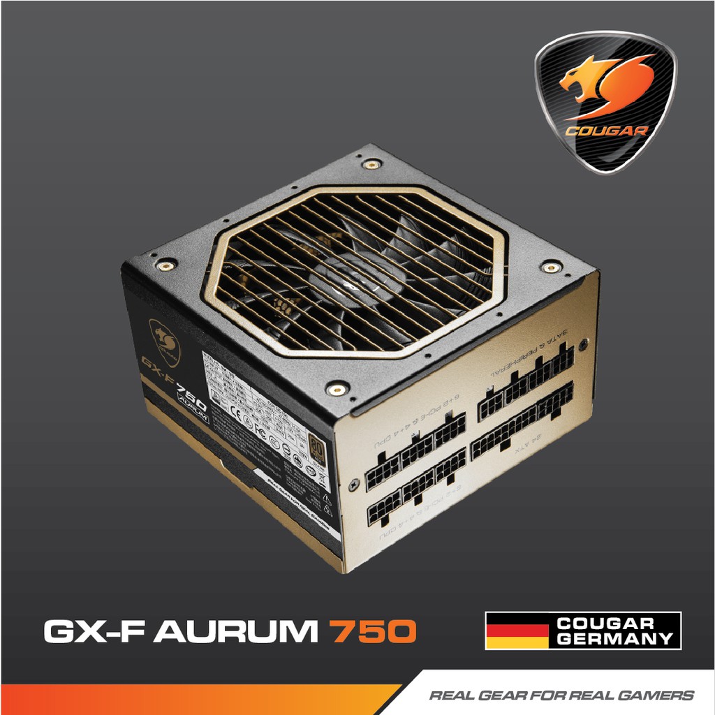 COUGAR GX-F AURUM 750W (80+ GOLD) : Power Supply รับประกัน 5 ปี