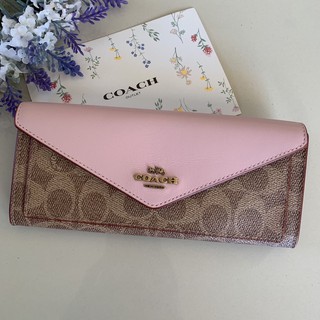 Coach Soft Wallet in Colorbox Signature Canvas