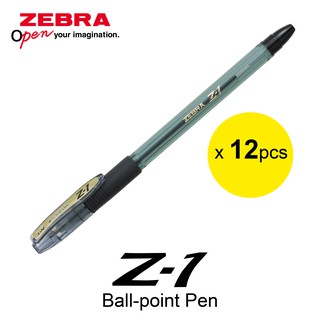 ปากกาลูกลื่น Zebra Z-1 ขนาด 0.7 มม. 1.0 มม. (12 ชิ้น)