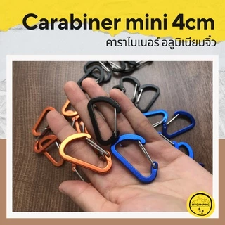A061 คาราไบเนอร์ อลูมิเนียมจิ๋ว ขนาด 4 cm. ตัว D คาราบิเนอร์จิ๋ว ขนาดเล็ก #carabiner #คาราบิเนอร์