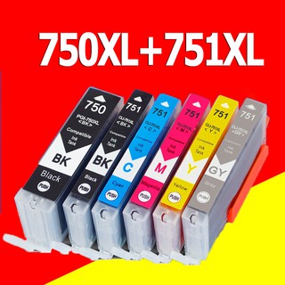 PGI 750 CLI 751 หมึก PGI 750XL CLI 751XL สีดำ PGI750XL CLI751XL ตลับหมึกสำหรับ Canon IP8770 IP7270 IX6870 IX6770 MG7570