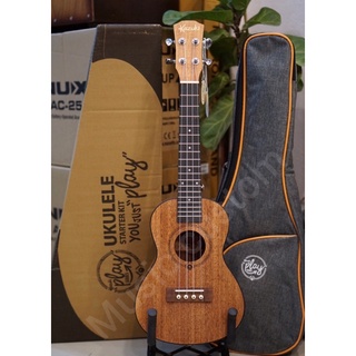 Kazuki Ukulele Play Series 24 #อูคูเลเล่ ไซส์ Concert 24 นิ้ว ไม้มะฮอกกานี + แถมกระเป๋าอูคูเลเล่+ตัวตั้งสาย