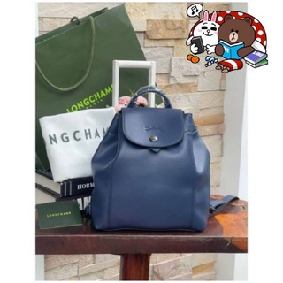 📮@2,250.-🎁🎁ลดถูกมากก+แถม Luggage Tag🎁🎁Longchamp Le Pliage Cuir Xs Leather Backpack