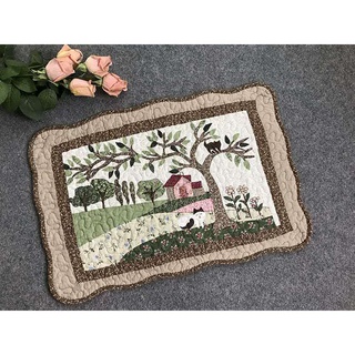 พรมเช็ดเท้าวินเทจขนาด40*60cm ผ้าเช็ดเท้าvintage cloth mat size40*60CM