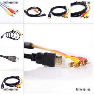 Inthespring อุปกรณ์เสริม Hdmi ตัวผู้ เป็น 3 Rca Av 1 5 ม. 1080P