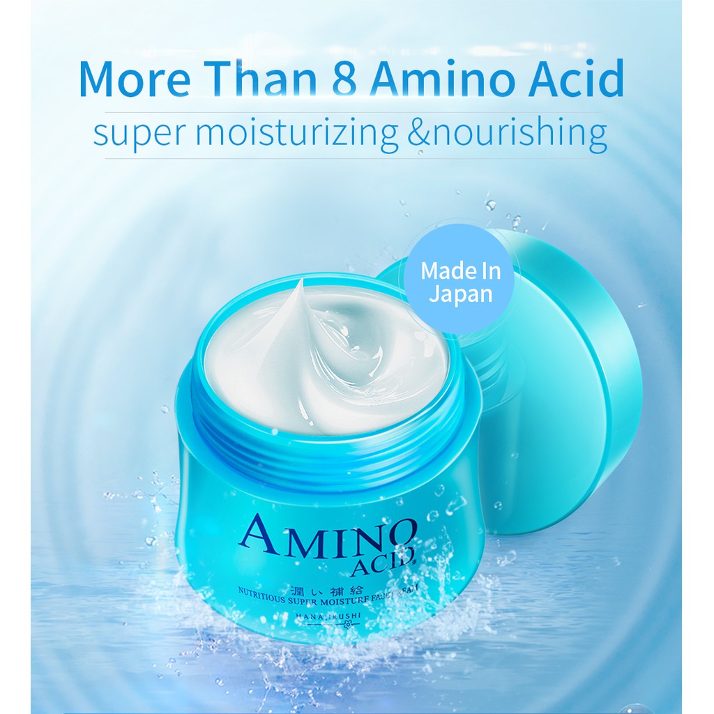 [ญี่ปุ่น] HANAJIRUSHI Amino Acid Face Cream Moisturizer 80g กรดอะมิโน ครีมทาหน้า