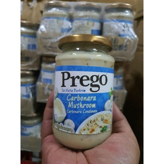 ซอสสำเร็จรูป Prego Carbonara Mushroom ขนาด 350g. ขวดแก้ว