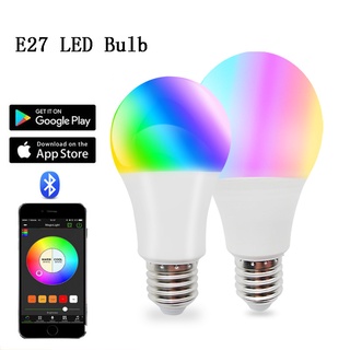 ❤️พร้อมส่ง❤️E27 โคมไฟอัจฉริยะ Led RGB หรี่แสงได้ บลูทูธ 5W 10W 15W RGBW RGBWW เปลี่ยนสีได้ หลอดไฟตกแต่งบ้าน