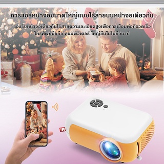 【ส่งจากไทย】โปรเจคเตอร์ mini  โปรเจคเตอร์ 4k wifi ใหม่ โปรเจ็กเตอร์ HD 1080P โฮมเธียเตอร์แบบพกพาลำ