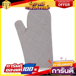 ถุงมือจับของร้อน KECH BASIC GRID สีเทา ชุดกันเปื้อนและถุงมือ OVEN GLOVE KECH BASIC GRID GREY