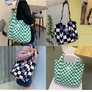#พร้อมส่ง กระเป๋าผ้า Gride Totebag 190฿💙🧤