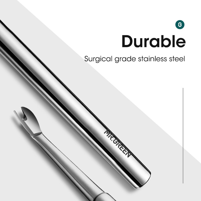 Mr.green อุปกรณ์สเตนเลส สําหรับใช้ในการกําจัดหนังกําพร้า ตกแต่งเล็บ - รูปที่ 3