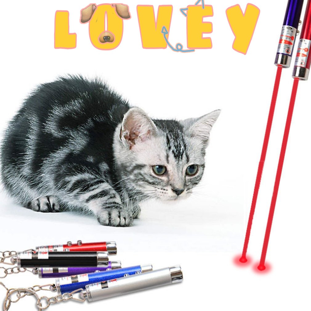 lovey ปากกาเลเซอร์ ไฟ LED ของเล่นสำหรับแมว