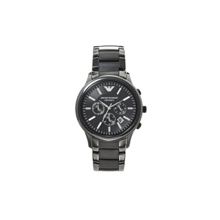 EMPORIO ARMANI นาฬิกาข้อมือผู้ชาย รุ่น AR1451 Ceramica Chronograph Black Dial - Black