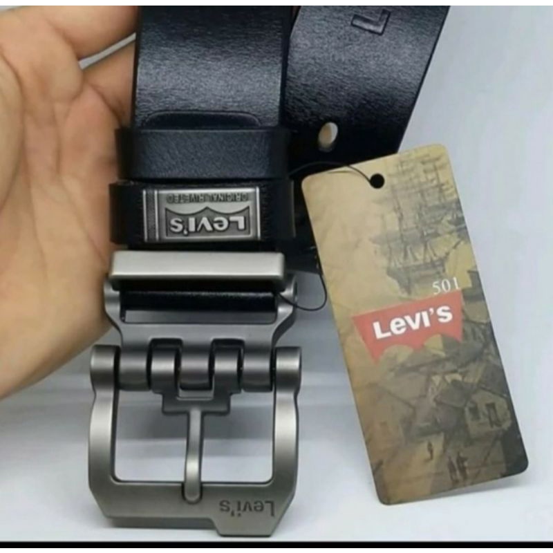 LEVIS ของแท้ LEATHER หัวเข็มขัด หนังวัวแท้ สําหรับผู้ชาย