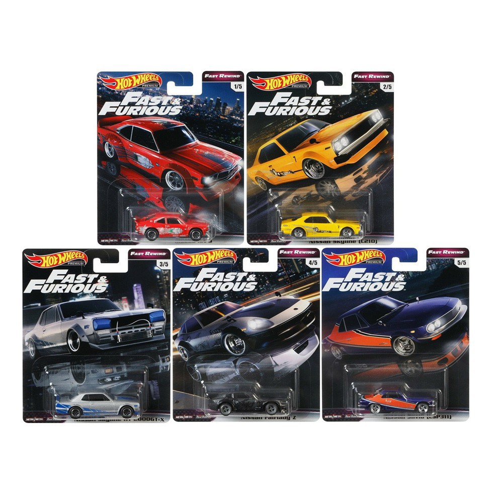 Hot Wheels Fast & Furious Fast Rewind รถฮอตวิล รถเหล็ก รถโมเดล ขายยกชุด 5  คันไม่ซ้ำแบบ รุ่น Gbw75 E | Shopee Thailand