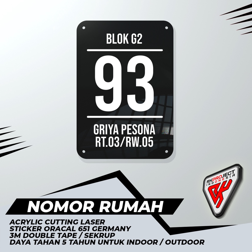 HOUSE NUMBER HOUSE ADDRESS ACRYLIC CUSTOM DESIGN 3