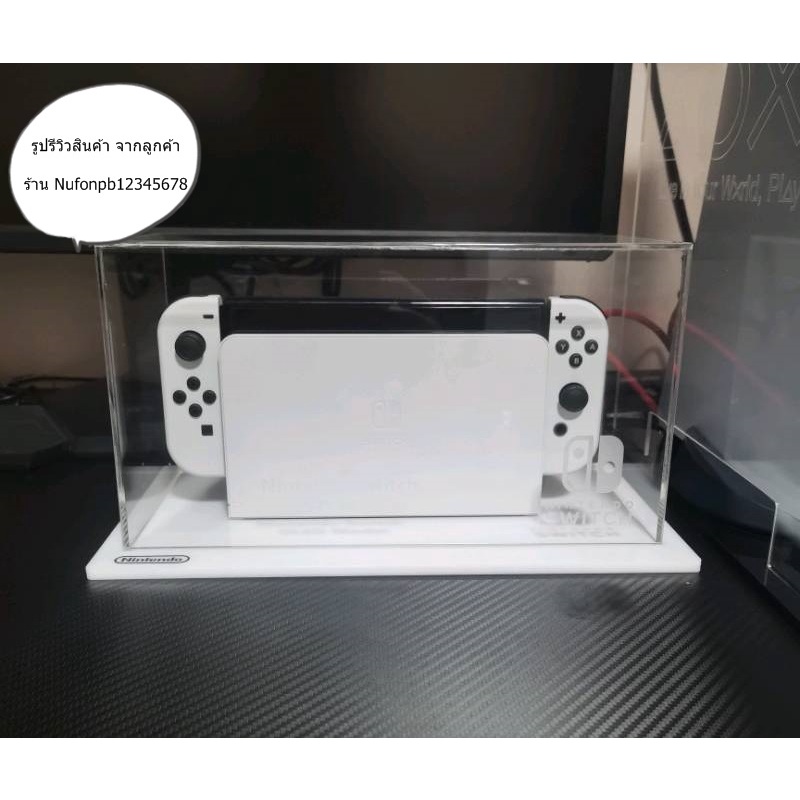 กล่องครอบ NintendoSwitch OLED ฐานสีขาว รูหลัง