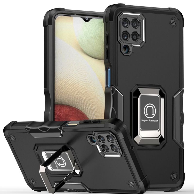 SAMSUNG เกราะกันกระแทกแหวนโลหะถือเคสโทรศัพท์สําหรับsamsung Galaxy A12 A22 A32 A42 A52 4G 5GแหวนฝาครอบCoque