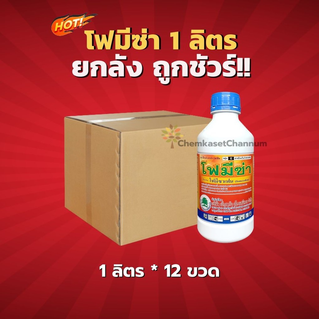 โฟมีซ่า - โฟมีซาเฟน 25% W/V SL-ยกลัง (1 ลิตร *12 ขวด) =ชิ้นละ 370 บาท