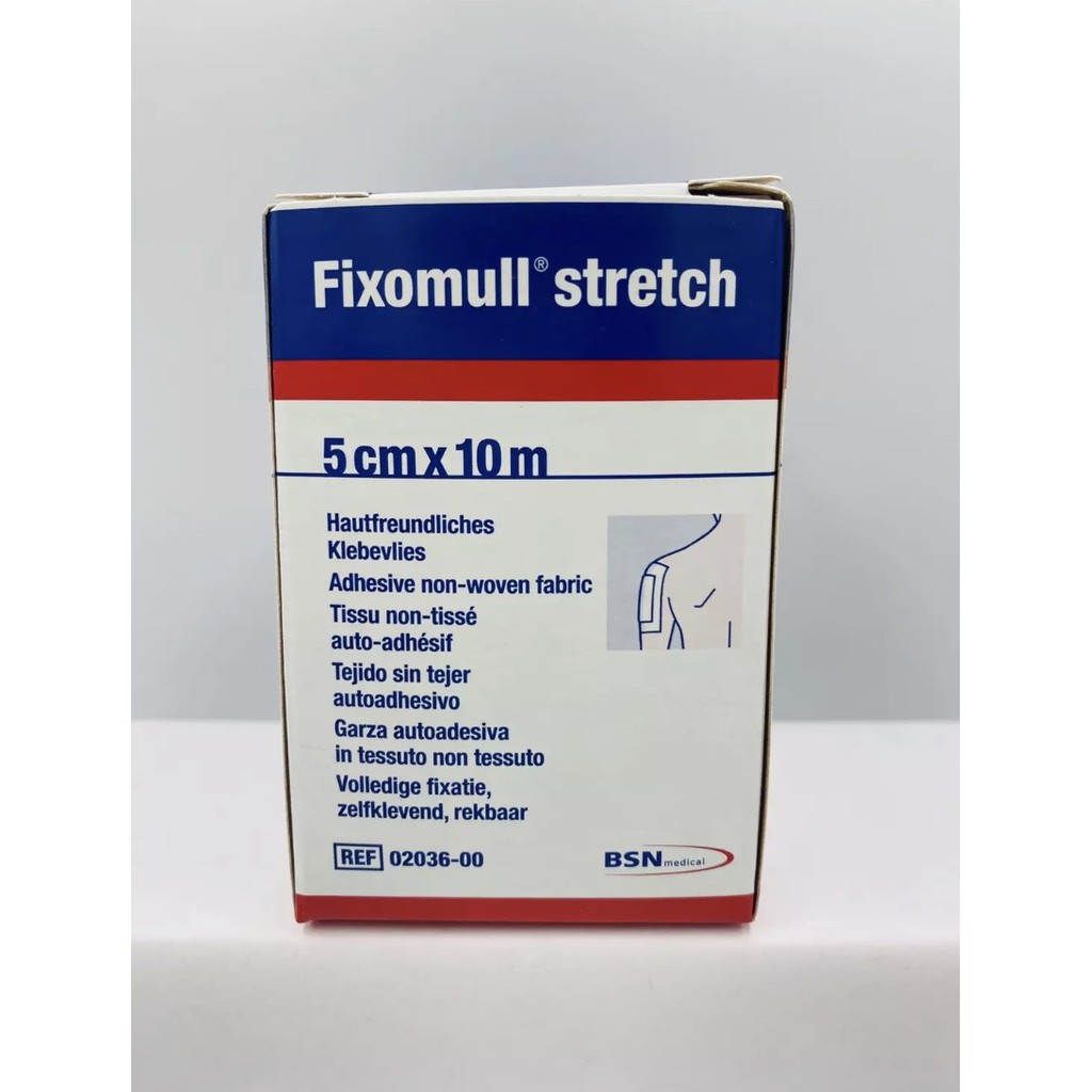 Fixomull stretch ฟิกซ์โซมูล เทปปิดแผลที่มีการแพ้ต่ำ เทปกาวแปะแผล 1ม้วน
