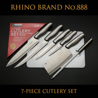 ชุดมีดทำครัวแสตนเลส RHINO BRAND No.888 7-PIECE CUTLERY SET (ของแท้)