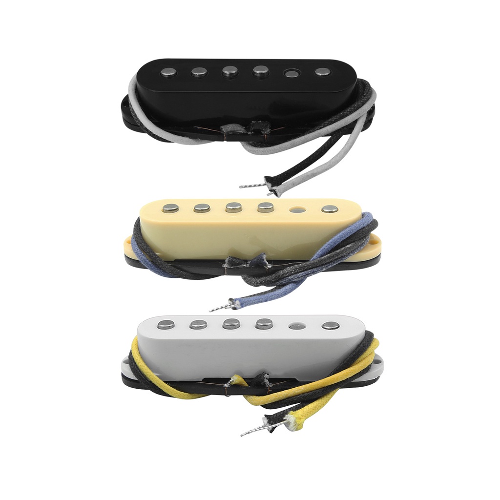 FLEOR 1PCS Staggered Top Vintage Alnico 5 ST Single Coil Pickup กีตาร์ไฟฟ้ารถกระบะ 52 มม.