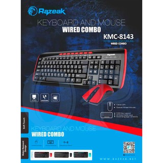 Razeak คีย์บอร์ด+เม้าส์ keyboard+mouse KMC-8143