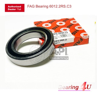 FAG 6012-2RS 6012.2RS.C3 ตลับลูกปืนเม็ดกลมร่องลึก ฝายาง 2 ข้าง 6012 2RS ( Deep Groove Ball Bearing ) 6012-2RS1 60x95x18