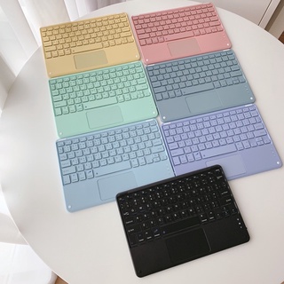 พร้อมส่ง 🇹🇭 แป้นพิม KEYBOARD BLUETOOTH รุ่น TOUCH PAD 🕊 ทรงเหลี่ยม สีทึบ 🤍 [สีใหม่ น่ารักทุกสีเลย]