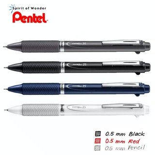 Pentel Energel 2S ปากกาหมึกเจล ดินสอกด เพนเทล 3in1 รุ่น XBLW355 0.5mm