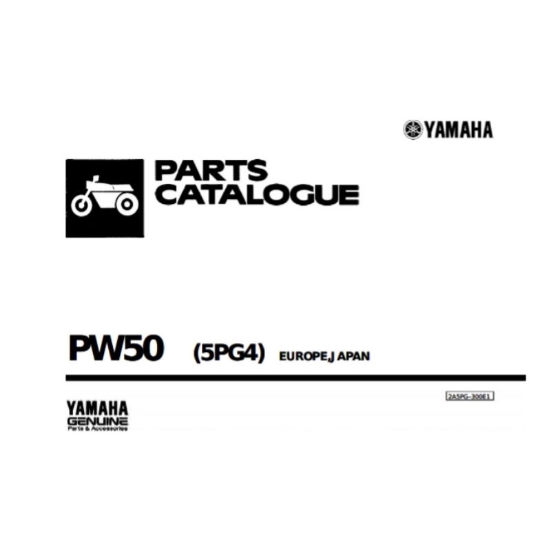 หนังสืออะไหล่แท้ Yamaha Pw50 Pw 50 Copian Catalog
