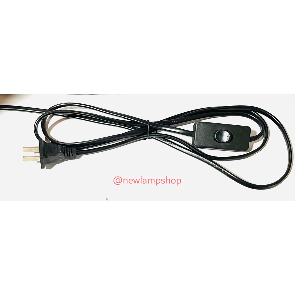 สายหล่อปลั๊ก มีสวิทช์ไฟกลางทาง ขนาด 2*0.5 mm2 สายยาว 1.8 ม