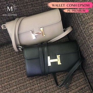 กระเป๋าสตางค์ Wallet ConH Epsom size 20 cm Pu premium มีสายยาว mbagshop กระเป๋า กระเป๋าสะพายข้าง กระเป๋าสพายผญ กระเป๋าสต