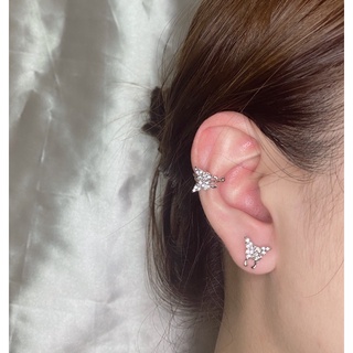 earcuffผีเสื้อ earcuff ต่างหูหนีบ ต่างหูพร้อมส่ง