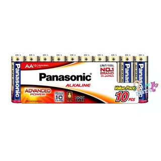 ถ่าน Panasonic อัลคาไลน์ ของแท้ 100% AA (Alkaline) แพ็ค 10