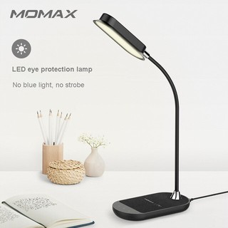 โคมไฟตั้งโต๊ะ Momax รุ่น Q.LED Flex Mini Desk Lamp พร้อมชาร์จแบบไร้สาย Momax Q.LED Flex Mini Desk Lamp Wireless Charger🙏