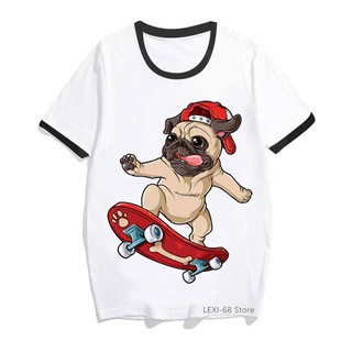 cool pug dogs animal printed t shirt women clothes 2020 Christmas gift tshirt femme dogs lover female t-shirt harajuku k