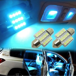 ไฟ Led 12V 12SMD 31มม.สีขาวสําหรับติดตกแต่งภายในรถยนต์ 2ชิ้น