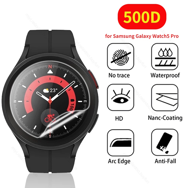 1/3 ชิ้น เต็มโค้ง นิ่ม ไฮโดรเจล สําหรับ Samsung Galaxy Watch5 Pro / ป้องกันลายนิ้วมือ ป้องกันการกระแทก ป้องกันรอยขีดข่วน ป้องกันหน้าจอ / ฟิล์มนาฬิกา HD TPU / อุปกรณ์เสริมสมาร์ทวอทช์