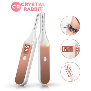 CRYSTAL RABBIT เครื่องดัดขนตาไฟฟ้า พร้อมเกียร์อุณหภูมิ ที่ดัดขนตาไฟฟ้า Electric Eyelash Curler แบบชาร์จ USB ดัดขนตา จอแสดงผลอุณหภูมิ LED